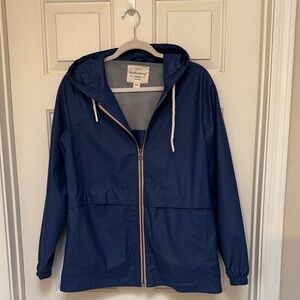 Weatherproof Navy Hooded Rain Jacket